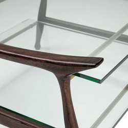 Casa Padrino tavolo da salotto di lusso marrone 74,5 x 75,5 x A. 46 cm