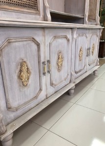 Casa Padrino Luxus Barock Esszimmer Schrank Antik Grau / Antik Gold
