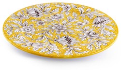 Casa Padrino conjunto de 6 platos de cerámica de lujo amarillo Ø 32 cm - Hecho en Italia Casa Padrino conjunto de 6 platos de cerámica de lujo amarillo Ø 32 cm - Hecho en Italia