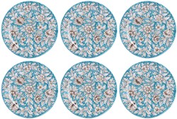 Casa Padrino conjunto de 6 platos de cerámica de lujo azul claro Ø 32 cm - Hecho en Italia Casa Padrino conjunto de 6 platos de cerámica de lujo azul claro Ø 32 cm - Hecho en Italia