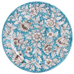 Casa Padrino conjunto de 6 platos de cerámica de lujo azul claro Ø 32 cm - Hecho en Italia Casa Padrino conjunto de 6 platos de cerámica de lujo azul claro Ø 32 cm - Hecho en Italia