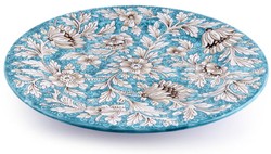Casa Padrino conjunto de 6 platos de cerámica de lujo azul claro Ø 32 cm - Hecho en Italia Casa Padrino conjunto de 6 platos de cerámica de lujo azul claro Ø 32 cm - Hecho en Italia