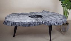 Casa Padrino table basse de luxe gris / noir 100 x 60 x H. 50 cm