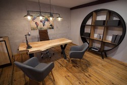 Casa Padrino scrivania di lusso naturale / nero 140 cm