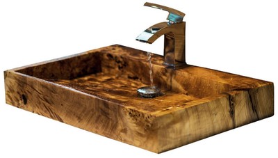 Casa Padrino Lavabo de Lujo de Madera Maciza Marrón - Varios Tamaños