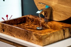 Casa Padrino Lavabo de Lujo de Madera Maciza Marrón - Varios Tamaños