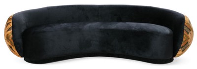 Casa Padrino Luxus Sofa Schwarz / Beige / Mehrfarbig 260 cm
