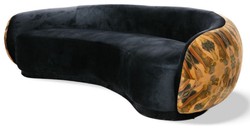 Casa Padrino sofá de lujo negro / beige / multicolor 260 cm