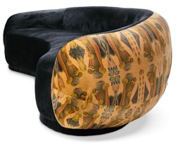 Casa Padrino sofá de lujo negro / beige / multicolor 260 cm