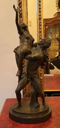 Casa Padrino escultura decorativa de bronce Art Nouveau hombre y mujer A. 70 cm
