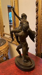 Casa Padrino escultura decorativa de bronce Art Nouveau hombre y mujer A. 70 cm