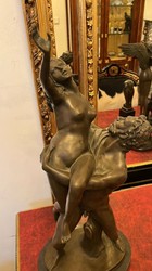 Casa Padrino escultura decorativa de bronce Art Nouveau hombre y mujer A. 70 cm