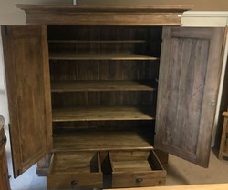 Casa Padrino armadio per camera da letto in teak in stile country marrone 188 cm