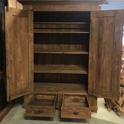 Casa Padrino armoire de chambre en teck de style campagnard marron 165 cm