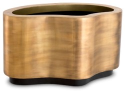 Casa Padrino luxury stainless steel flower pot vintage brass / black 100 cm