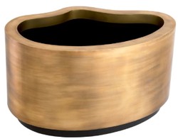 Casa Padrino luxury stainless steel flower pot vintage brass / black 100 cm