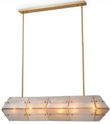 Casa Padrino Luxury Chandelier Antique Brass / Gray 130 cm