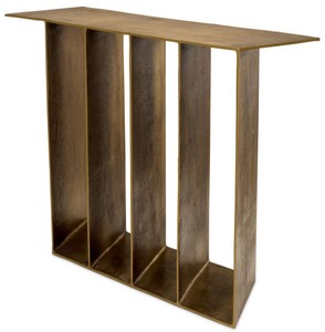 Casa Padrino Consola de Lujo de Aluminio Latón Vintage 104 cm