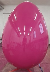 Casa Padrino Huevo de Pascua Decorativo XXL de Lujo con Soporte Rosa 160 cm