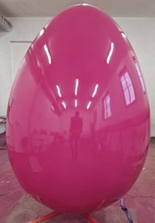 Casa Padrino Huevo de Pascua Decorativo XXL de Lujo con Soporte Rosa 160 cm