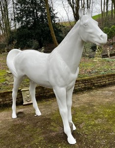 Casa Padrino luxury XXL decorative sculpture horse white 220 x H. 190 cm