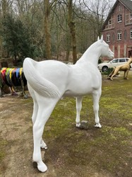 Casa Padrino escultura decorativa XXL de lujo caballo blanco 220 x A. 190 cm