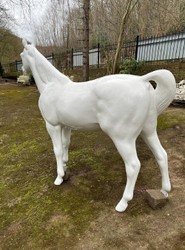 Casa Padrino escultura decorativa XXL de lujo caballo blanco 220 x A. 190 cm