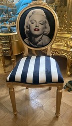 Casa Padrino baroque dining room chair Marilyn Monroe and stripes