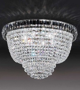 Casa Padrino Luxury Baroque Crystal Ceiling Lamp Ø 54 cm - Made in Italy