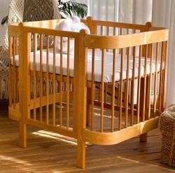 Casa Padrino Lit Bébé de Luxe en Bois Massif Naturel 95 cm