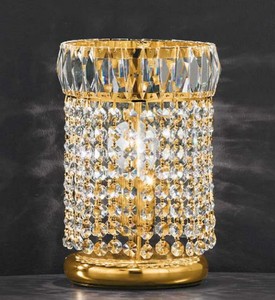 Casa Padrino Luxury Baroque Cystal Table Lamp Gold H. 24 cm - Made in Italy