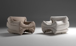 Casa Padrino Luxury Designer Armchair Cream / Black - Made in Italy