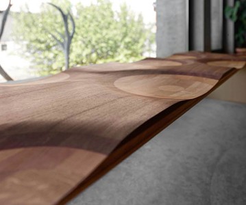 Casa Padrino Luxus Sitzbank Braun / Naturfarben 200 cm - Made in Italy