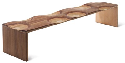 Casa Padrino Panca di Lusso Marrone / Naturale 200 cm - Fatto in Italia
