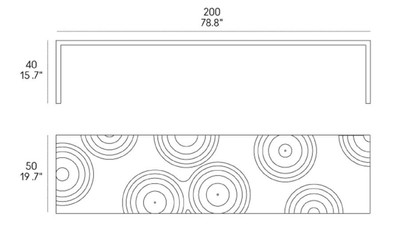 Casa Padrino Luxus Gartenbank Naturfarben / Braun 200 cm - Made in Italy