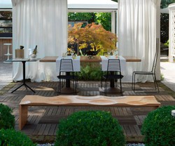 Casa Padrino Banc de Jardin de Luxe Naturel / Marron 200 cm - Fabriqué en Italie