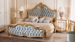 Casa Padrino comodino barocco di lusso bianco / marrone / oro 75 cm
