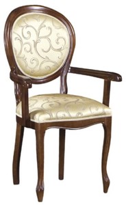 Casa Padrino chaise de salle à manger baroque de luxe avec accoudoirs or motif / marron foncé