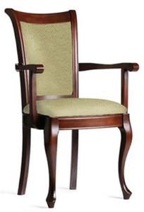 Casa Padrino chaise de salle à manger baroque de luxe avec accoudoirs vert / marron foncé
