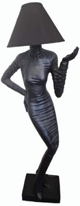 Luxus Stehleuchte Dame Schwarz