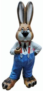 Casa Padrino escultura decorativa de lujo conejo multicolor A. 137 cm