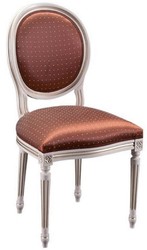 Casa Padrino ensemble de 4 chaises de salle à manger baroque de luxe bordeaux rouge / blanc