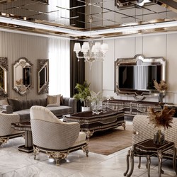 Luxus Barock Wohnzimmer Sofa Grau Dunkelbraun Gold