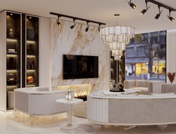 Casa Padrino sofá de 4 plazas Art Deco de lujo gris / blanco / oro 400 cm Casa Padrino sofá de 4 plazas Art Deco de lujo gris / blanco / oro 400 cm