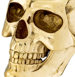 Philipp Plein Luxus Designer Deko Totenkopf Gold