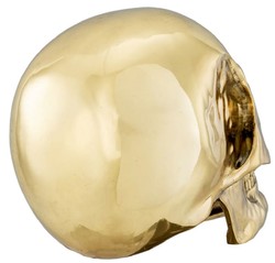 Philipp Plein Luxus Designer Deko Totenkopf Gold