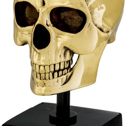 Philipp Plein calavera decorativa de diseño de lujo oro / negro A. 20 cm