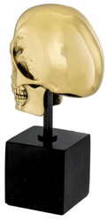 Philipp Plein calavera decorativa de diseño de lujo oro / negro A. 20 cm