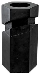 Philipp Plein objeto decorativo de mármol de diseño de lujo negro / oro A. 36 cm