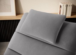 Casa Padrino chaise longue de terciopelo de lujo con cojín para la cabeza gris 170 cm